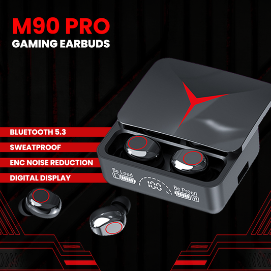 M90 Pro Earbuds TWS Earbuds 5.3 LED Light Wireless Earphone Gaming Earphones